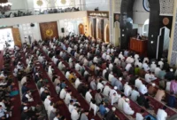 Pemko Padang Panjang menggelar Salat Iduladha 1447 Hijriah di Masjid Agung Manarul ‘Ilmi Islamic Centre, Rabu (27/5/2026). (Foto: Kominfo Padang Panjang)