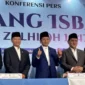 Menteri Agama Prof Nasaruddin Umar bersama Wakil Menteri Agama Romo Muhammad Syafii didampingi Dirjen Bimas Islam Prof Abu Rohmad dan Wakil MPR RI Hidayat Nur Wahid dan Sekjen MUI Buya Amirsyah Tambunan dalam konferensi pers Sidang Isbat Idul Adha, Minggu (17/5/2026). (Foto Latifahtul Jannah/MUI Digital)
