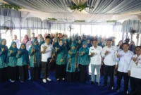 TP PKK Provinsi Sumbar melakukan penilaian TP PKK Nagari Sungai Duo, dalam ajang Lomba Gerak PKK dan Dasawisma Berprestasi tingkat Provinsi Sumbar pada Rabu (20/5/2026). (Foto: Diskominfo Dharmasraya)