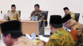 Temu Konsultasi dan Sinkronisasi Kebijakan Pengelolaan ZIS-DSKL di Aula Baznas RI, Jakarta Timur, Kamis (7/5/2026). (Foto: Kemenag)