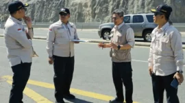 Satuan Tugas Arafah, Muzdalifah, dan Mina (Armuzna) melakukan peninjauan lapangan ke wilayah Arafah, Minggu (3/5/2026). (Foto: Kemenhaj)