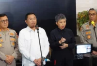 Wakil Kepala BGN, Sony Sonjaya saat konferensi pers bersama Satgas MBG Polri. (Foto: Biro Hukum dan Humas BGN)