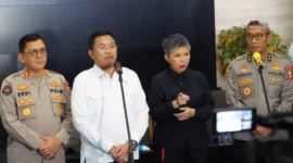 Wakil Kepala BGN, Sony Sonjaya saat konferensi pers bersama Satgas MBG Polri. (Foto: Biro Hukum dan Humas BGN)