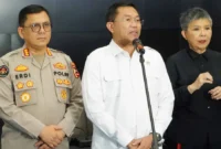 Wakil Kepala BGN, Sony Sonjaya saat konferensi pers bersama Satgas MBG Polri. (Foto: Biro Hukum dan Humas BGN)