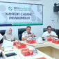 Wakil Wali Kota Elzadaswarman dalam Forum Komunikasi Monitoring dan Evaluasi Universal Health Coverage antara Pemko Payakumbuh dan BPJS Kesehatan Cabang Payakumbuh di kantor BPJS Kesehatan Payakumbuh, Kamis (6/5/2026). (Foto: MC Payakumbuh)