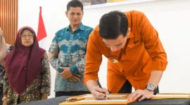 BPS berkolaborasi dengan Pemko Sawahlunto menggelar Sosialisasi Sensus Ekonomi dan pencanangan Desa Cinta Statistik (Cantik) di Hotel Khas Ombilin, Jumat (22/5/2026). (Foto: Diskominfo Sawahlunto)
