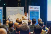Wakil Menteri Perdagangan Dyah Roro Esti Widya Putri dalam acara Evening Reception with Business Talk: Germany and Indonesia, Opportunities for a Deeper Partnership di Jakarta, Kamis (30/4). (Foto: Kemendag)