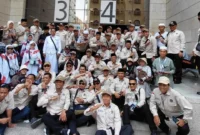 Wamenhaj Dahnil Anzar Simanjuntak melakukan inspeksi mendadak di Hotel Al-Hidayah Tower, Sektor 10, kawasan Aziziyah, Makkah, Selasa (19/5/2026). (Foto: Kemenhaj)