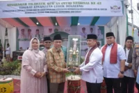 Wakil Wali Kota Padang Maigus Nasir membuka MTQN ke-42 tingkat Kecamatan Lubuk Begalung di samping Kantor Lurah Pampangan Nan XX, Sabtu (16/5/2026). (Foto: Diskominfo Padang)
