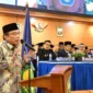Wakil Wali Kota Padang, Maigus Nasir menghadiri peringatan Lustrum IX UBH di Convention Hall Kampus Proklamator I UBH, Jumat (8/5/2026). (Foto: Prokopim Padang) 