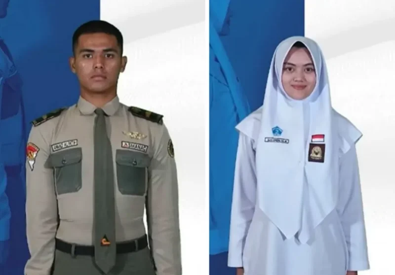 Ahmad Alfatih dan Ulya Kirena Halim menjadi wakil Sumbar dalam Paskibraka Nasional 2026. (Foto: Ist) 