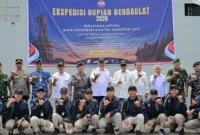Gubernur Sumbar, Mahyeldi Ansharullah, melepas Ekspedisi Rupiah Berdaulat (ERB) 2026 di Dermaga Teluk Bayur, Padang, Rabu (3/6/2026). (Foto: ADPSB)