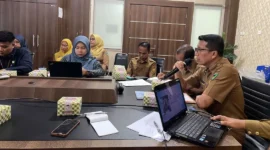 Kepala Dinas Dukcapil Pessel, Beriskhan saat menyampaikan paparan. (Foto: Dok. Niks)