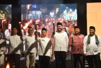 Wali Kota Padang, Fadly Amran menghadiri kegiatan Gema Hijrah Minangkabau di lapangan sebelah Kantor Camat Pauh, Sabtu (13/6/2026). (Foto: Pemko Padang)