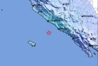 Gempa bumi berkekuatan magnitudo 5,1 mengguncang Kabupaten Kaur, Bengkulu, pada Sabtu (20/6/2026) pagi. (Foto: BMKG)
