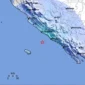 Gempa bumi berkekuatan magnitudo 5,1 mengguncang Kabupaten Kaur, Bengkulu, pada Sabtu (20/6/2026) pagi. (Foto: BMKG)