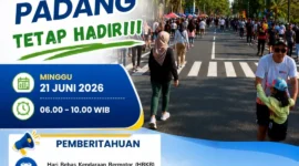 HBKB atau Car Free Day (CFD) di Kota Padang tetap dibuka pada Minggu (21/6/2026). (Foto: IG @dispora_provsumbar)