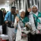 Jemaah haji Kloter pertama tiba di BIM, Rabu (3/6/2026) malam. (Foto: Humas Kemenhaj Sumbar)