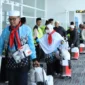 Jemaah haji Kloter 11 tiba di BIM, Senin (15/6/2026) sekitar pukul 14.10 WIB. (Foto: Kemenhaj Sumbar)