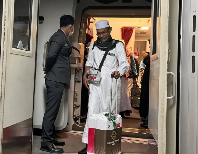 Jemaah haji Kloter 14 tiba di BIM. (Foto: Kemenhaj Sumbar)