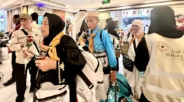 Kemenhaj mulai memberangkatkan jemaah haji gelombang kedua dari Makkah menuju Madinah pada Minggu (7/6/2026). (Foto: Kemenhaj)
