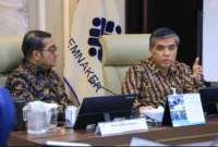 Pertemuan Menteri Ketenagakerjaan Yassierli dan Menteri Ekonomi Kreatif Teuku Riefky Harsya di Kantor Kemnaker, Jakarta, Kamis (4/6/2026). (Foto: Kemnaker)