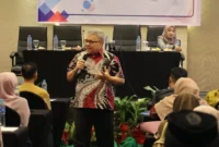 Ketua DPRD Sumbar Muhidi saat kegiatan Peningkatan Kompetensi Kepala SMA, SMK, dan SLB yang diselenggarakan Disdik Sumbar Wilayah IV, Jumat (12/6/2026). (Foto: Ist)