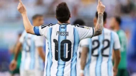 Lionel Messi berhasil menyamai rekor gol terbanyak Piala Dunia milik klose setelah mencetak hattrick ke gawang Aljazair. (Foto: FIFA.com)