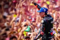 Pembalap Aprilia Racing Marco Bezzecchi meraih kemenangan pada MotoGP Italia 2026 yang berlangsung di Sirkuit Mugello, Minggu. (Foto: Motogp.com)