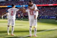 Pemain Maroko merayakan gol ke gawang Skotlandia. (Foto: FIFA.com)