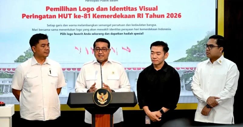 Menteri Ekraf, Teuku Riefky Harsya mengajak keterlibatan aktif masyarakat untuk memilih logo HUT ke-81 RI. (Foto: BPMI Setpres)