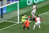 Momen pemain Timnas Iran menjebol gawang Mesir dalam pertandingan Grup G Piala Dunia FIFA 2026. (Foto: FIFA.com)