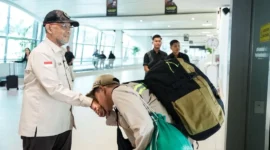 Sebanyak 356 PPIH Arab Saudi Daker Makkah tiba di Indonesia, Rabu (24/6/2026). (Foto: Kemenhaj)