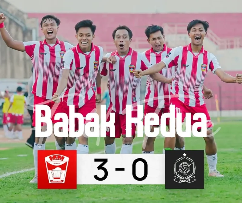 PSP Padang lolos ke babak 32 besar Liga 4 Nasional 2026 usai mengalahkan ASIOP Jakarta 3-0. (Foto: IG @official_psppadang)