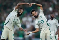 Pemain Arab Saudi melakukan selebrasi usai mencetak gol. (Foto: FIFA.com)