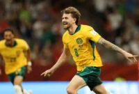 Pemain Australia merayakan gol ke gawang Turki. (Foto  FIFA.com)