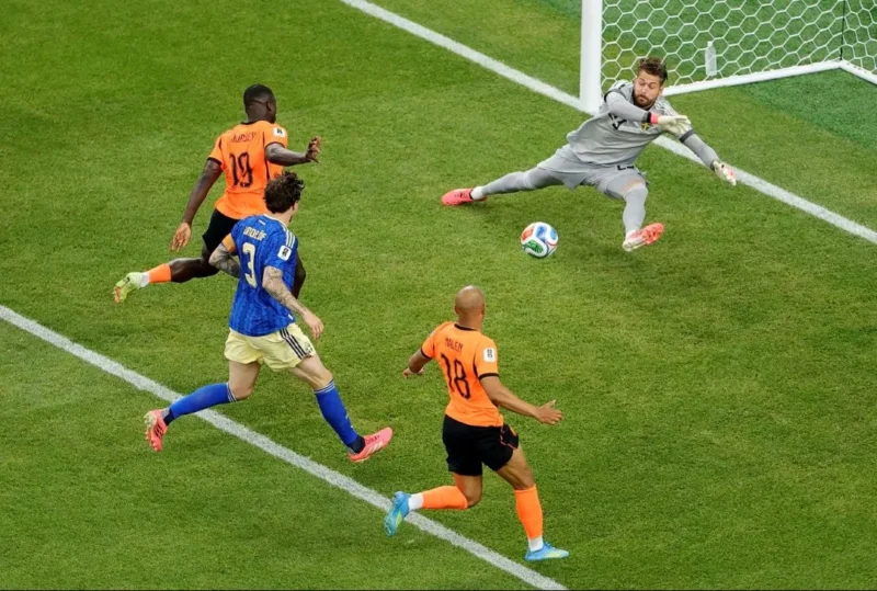 Aksi pemain Belanda saat membobol gawang Swedia pada pertandingan Grup F Piala Dunia 2026. (Foto: FIFA.com)