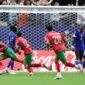 Pemain Maroko merayakan gol ke gawang Haiti pada laga terakhir Grup C di Atlanta Stadium, Kamis (25/6/2026) dini hari WIB. (Foto: FIFA.com)