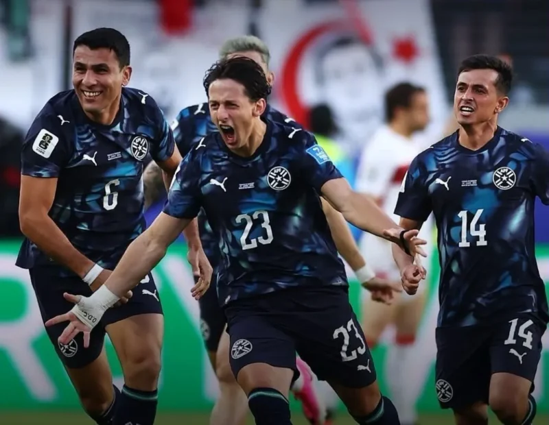 Pemain Paraguay melakukan selebrasi setelah mencetak gol ke gawang Turki pada pertandingan Grup D Piala Dunia 2026 Sabtu (20/6/2026). (Foto: IG @fifaworldcup)