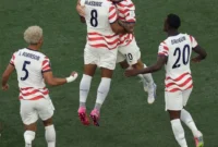 Pemain Timnas Amerika Serikat merayakan gol ke gawang Paraguay pada laga Grup D Piala Dunia FIFA 2026, Sabtu (13/6/2026) pagi. (Foto: IG @ fifaworldcup)