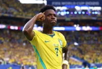 Pemain Timnas Brasil Vinicius Junior menjadi bintang kemenangan Selecao lewat dua golnya ke gawang Skotlandia. (Foto: FIFA.com)