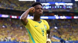 Pemain Timnas Brasil Vinicius Junior menjadi bintang kemenangan Selecao lewat dua golnya ke gawang Skotlandia. (Foto: FIFA.com)