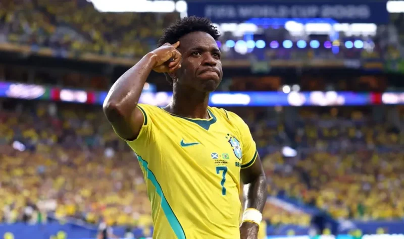 Pemain Timnas Brasil Vinicius Junior menjadi bintang kemenangan Selecao lewat dua golnya ke gawang Skotlandia. (Foto: FIFA.com)