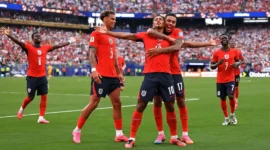Pemain Timnas Inggris merayakan gol ke gawang Panama. (Foto: FIFA.com)