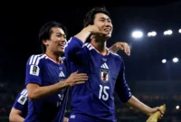 Pemain Timnas Jepang merayakan gol ke gawang Tunisia. (Foto: FIFA.com)