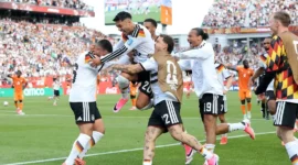 Pemain Timnas Jerman merayakan gol ke gawang Pantai Gading pada pertandingan Grup E Piala Dunia 2026. (FIFA.com)