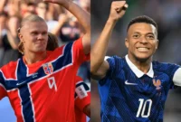 Pemain Timnas Norwegia Erling Haaland dan Pemain Timnas Prancis Kylian Mbappe. (Foto: FIFA.com)