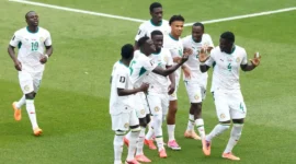 Pemain Timnas Senegal merayakan gol ke gawang Irak dalam laga fase grup Piala Dunia FIFA 2026. (Foto: FIFA.com)
