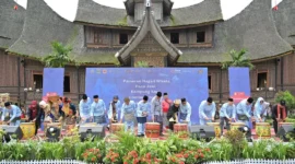 Pembukaan Festival Minangkabau 2026 di Istano Basa Pagaruyung, Kabupaten Tanah Datar, Kamis (25/6/2026). (Foto: ADPSB)