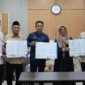 Penandatanganan Kesepakatan Bersama tentang Integrasi dan Pemanfaatan Data dalam Rangka Pengawasan Elektronik (E-Audit Terintegrasi) di lingkungan Pemko Padang, Jumat (5/6/2026) di Kantor Inspektorat Padang. (Foto: Pemko Padang)